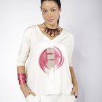 Blusa Feminina Em Malha Decote Em V - Cru