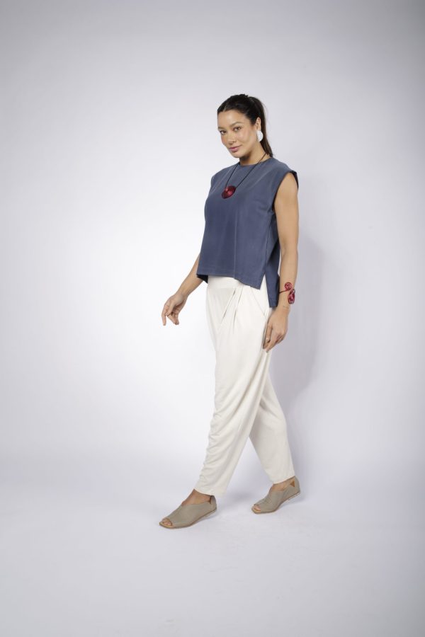Blusa Feminina Estampada Com Manga Curta  - Marinho - Imagem 3