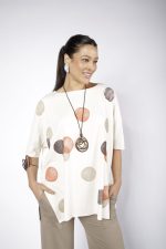 Blusa Feminina Em Malha Com Mangas Curtas - Areia