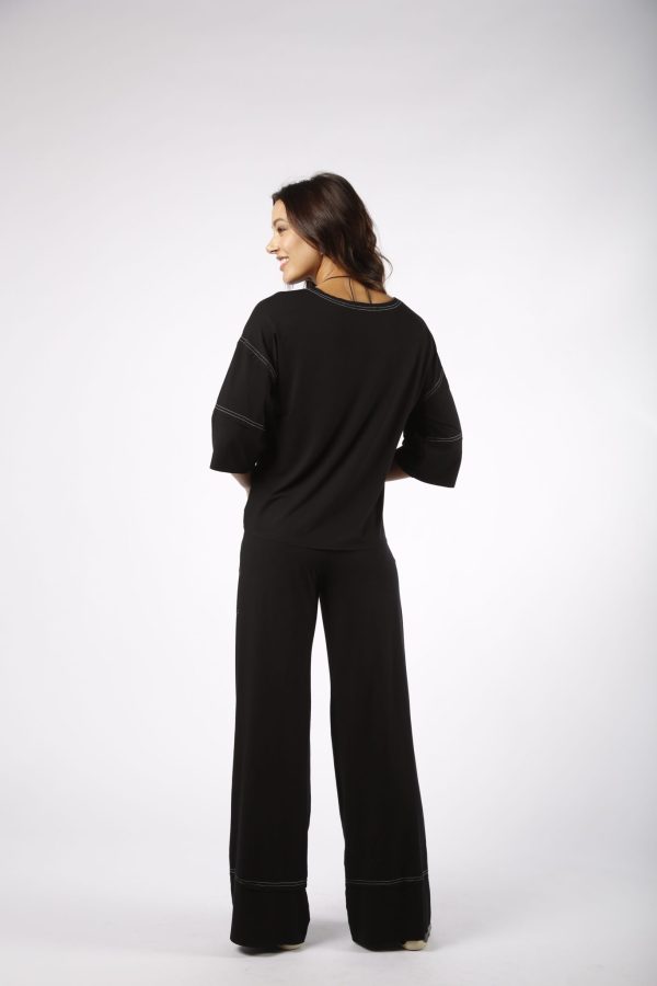 Conjunto Bélgica Feminino Em Malha - Preto - Imagem 6