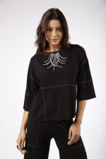Conjunto Bélgica Feminino Em Malha - Preto - Imagem 2
