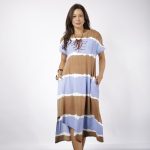 Vestido Feminino Com Manga Curta - Listrada