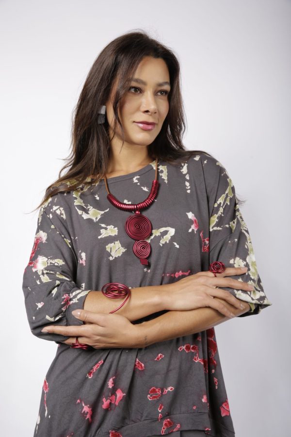 Blusa Coimbra Feminina Estampada - Chumbo - Imagem 1