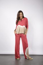 Conjunto Japão Decote Em V - Cereja