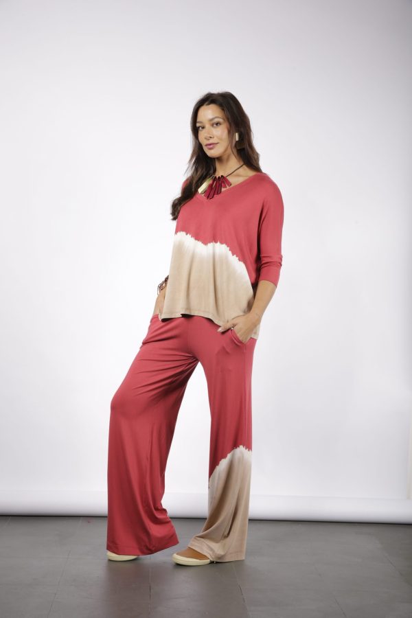 Conjunto Japão Gola Em V - Cereja - Imagem 4