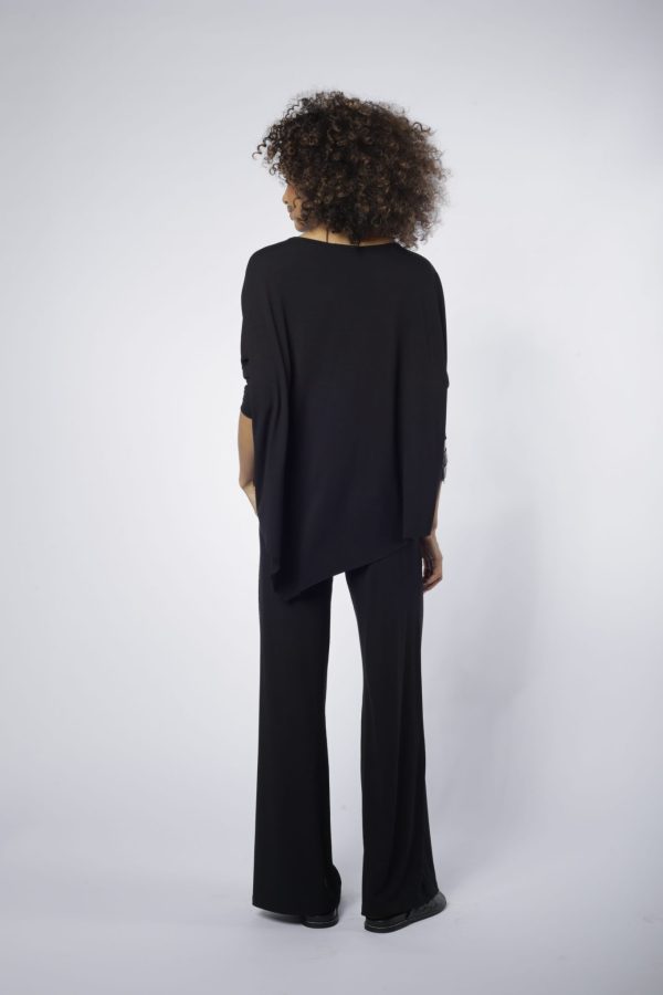 Conjunto Diagonal Com Manga Curta - Preto - Imagem 4