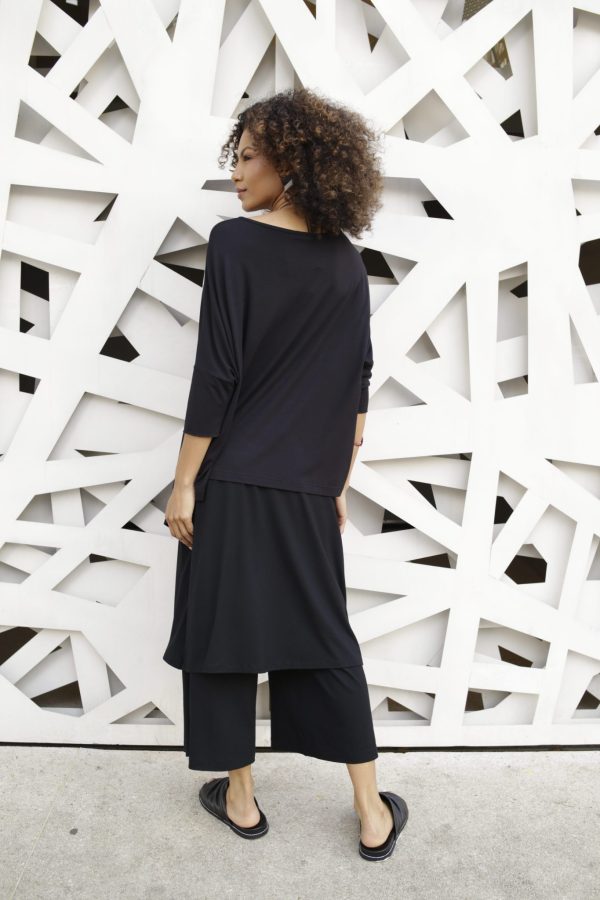 Blusa Japão Com Manga Curta - Preto - Imagem 4