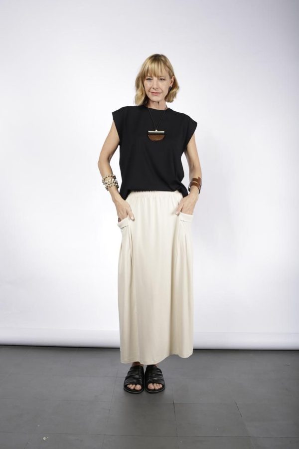 Saia Midi Feminina Madrid Com Bolsos - Cores - Imagem 2