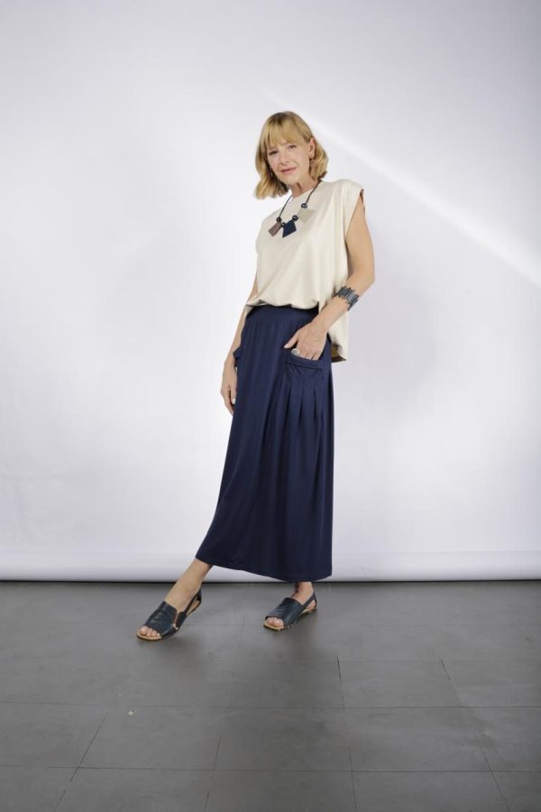 Saia Midi Feminina Madrid Com Bolsos - Cores - Imagem 3