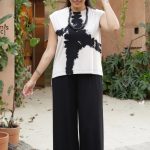 Blusa Feminina Manga Curta Estampada - Preto