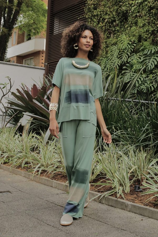 Conjunto Les Com Manga Curta - Verde - Imagem 1