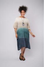 Vestido Feminino Em Malha Estampado - Areia