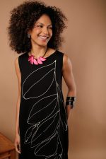 Vestido Feminino Em Malha Sem Manga - Preto - Imagem 2