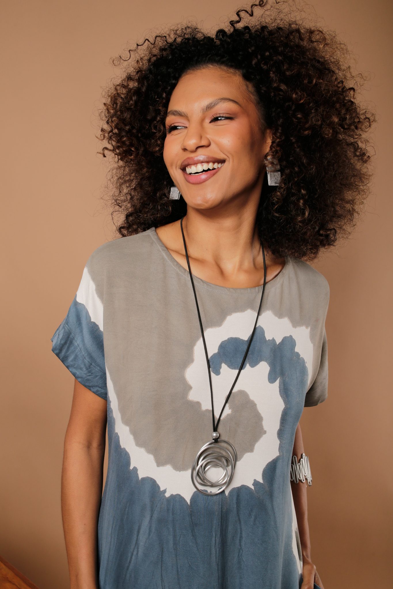 39 Vestido Em Malha Estampado - Off - Imagem 2