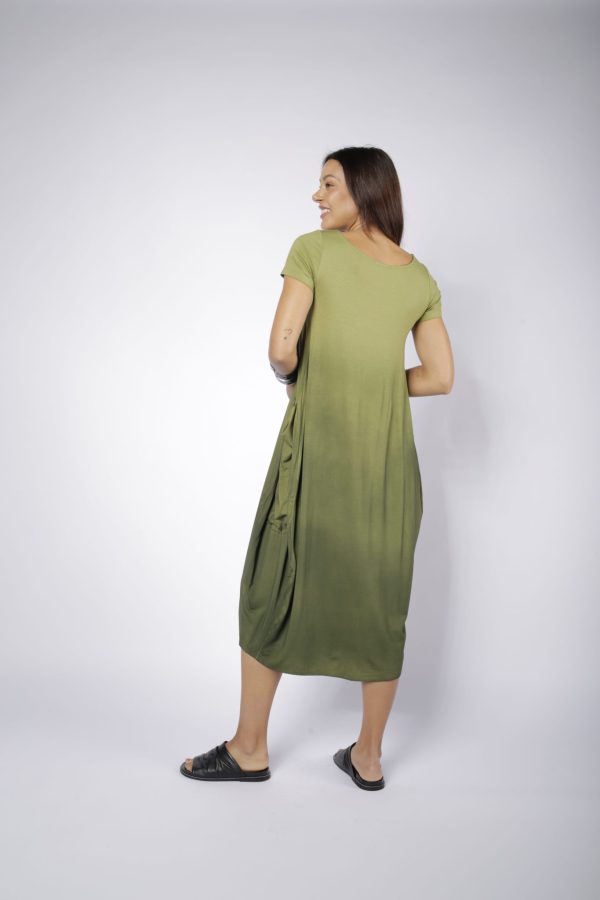 Vestido em Malha Estampado Manga Curta - Pistache - Imagem 4