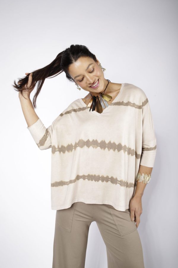 Blusa em Malha Estampada - Listrada - Imagem 1