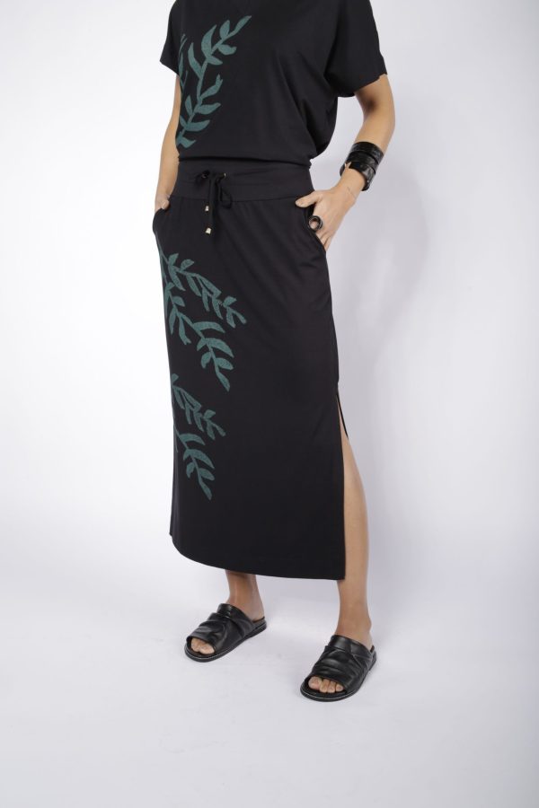Conjunto Feminino em Malha Estampado - Preto - Imagem 3