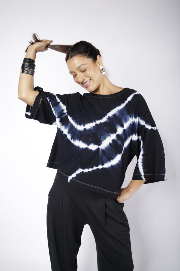 Blusa Feminina Em Malha Estampada - Tie Dye - Imagem 1