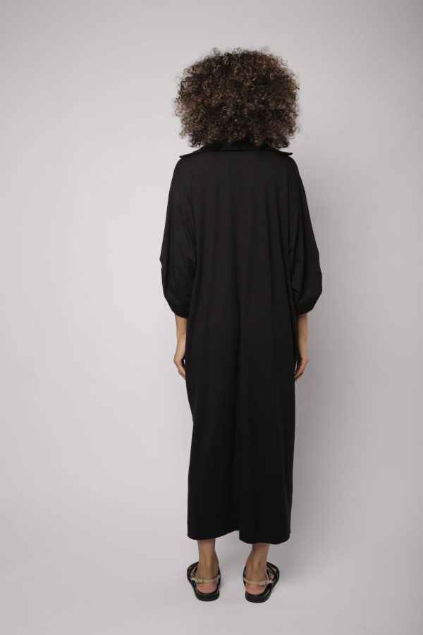Vestido Em Malha Estampado - Preto - Imagem 4