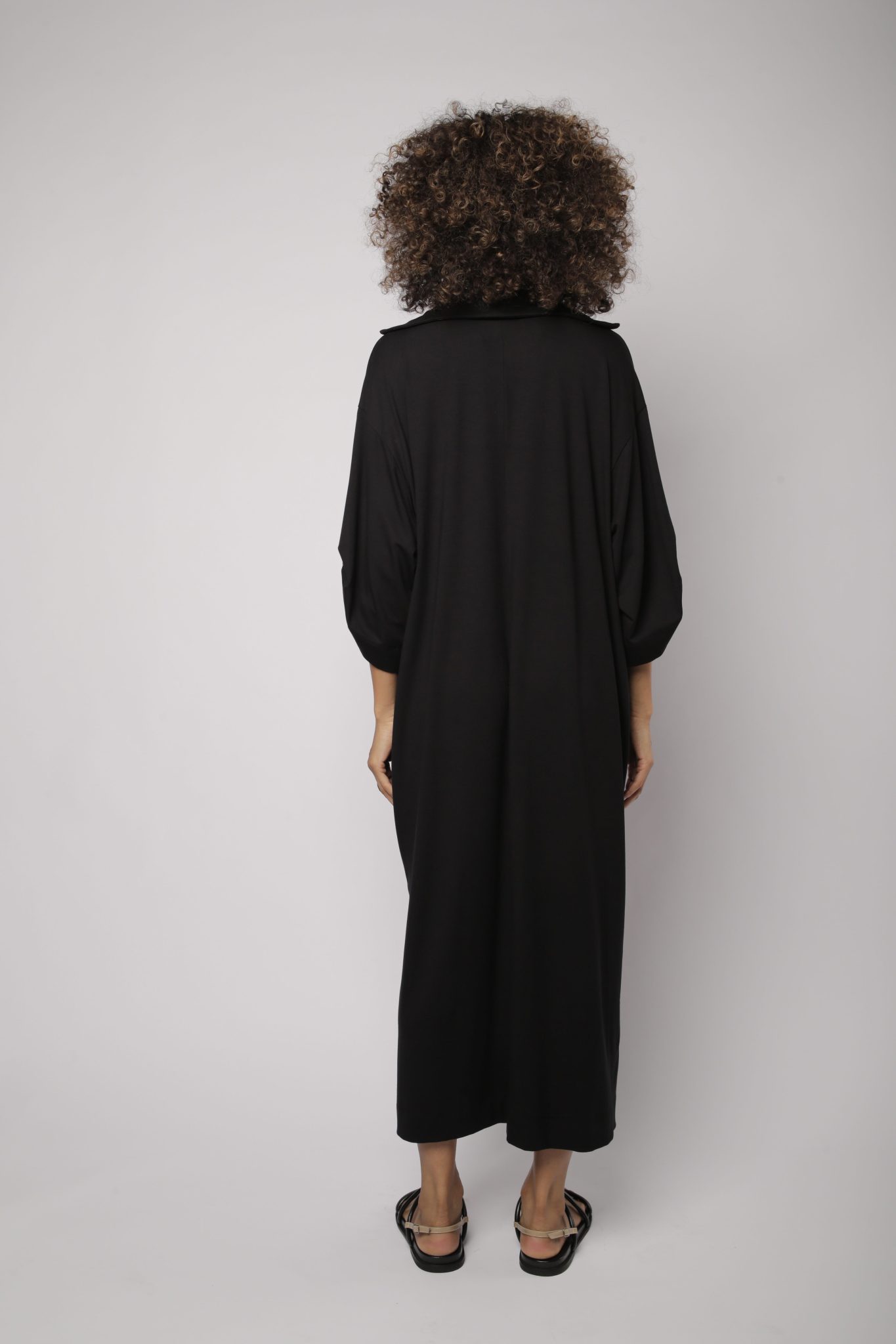 _D3_7200 Vestido Em Malha Estampado - Preto - Imagem 4