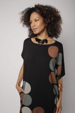Vestido Feminino Em Malha Manga Curta - Bolas - Imagem 2