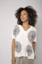Conjunto Feminino Em Malha Estampado - Off - Imagem 2