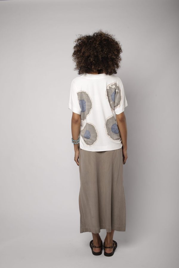 Conjunto Feminino Em Malha Estampado - Off - Imagem 5