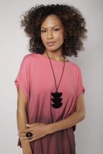 Blusa Feminina Em Malha Gola Canoa - Rosa - Imagem 3