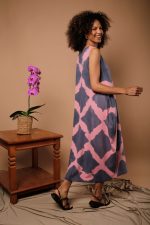 Vestido Feminino Em Malha Sem Mangas - Rosa - Imagem 3