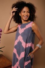 Vestido Feminino Em Malha Sem Mangas - Rosa - Imagem 2