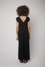 Vestido Feminino Em Malha Com Bolsos - Preto - Imagem 3