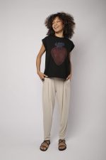 Blusa Feminina Em Malha Com Manga Curta - Preto - Imagem 2