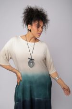 Vestido Feminino Em Malha Estampado - Areia - Imagem 2