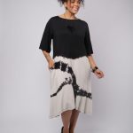 Vestido Feminino Em Malha Estampado - Preto