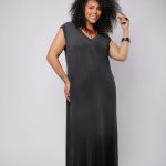 Vestido Feminino Em Malha Com Bolsos - Preto