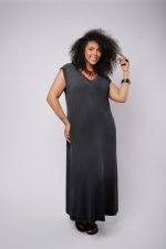 Vestido Feminino Em Malha Com Bolsos - Preto