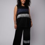 Conjunto Feminino Em Malha Sem Manga - Preto