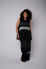 Conjunto Feminino Em Malha Sem Manga - Preto - Imagem 3