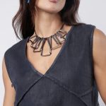 Colar Monica Krexa em Alumínio - Chumbo