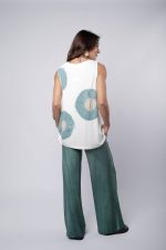 Conjunto Feminino Em Malha Sem Manga - Off - Imagem 3