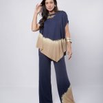 Conjunto Feminino Em Malha Sem Manga - Marinho