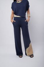 Conjunto Feminino Em Malha Sem Manga - Marinho - Imagem 3