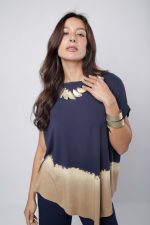 Conjunto Feminino Em Malha Sem Manga - Marinho - Imagem 2